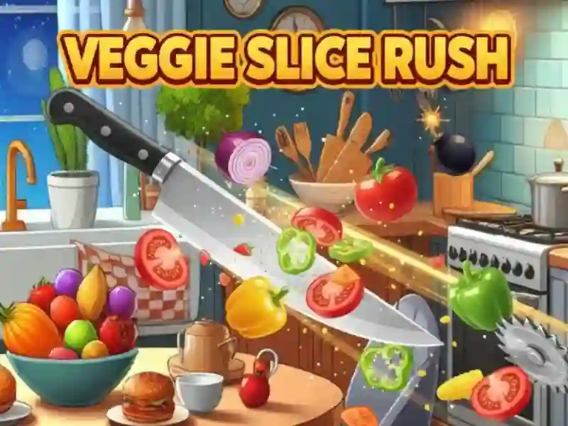 Гульня Veggie Slice Rush онлайн