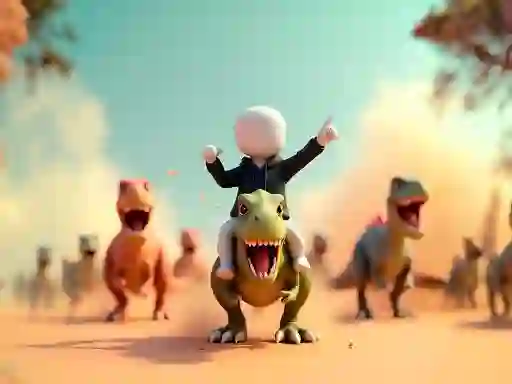 Гульня Stickman: Dinosaur arena онлайн