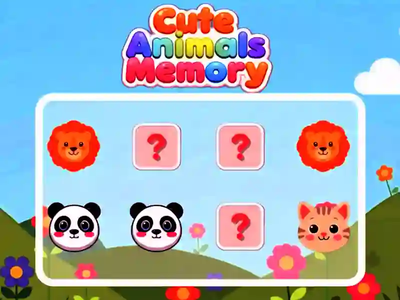 Гульня Cute Animals Memory онлайн