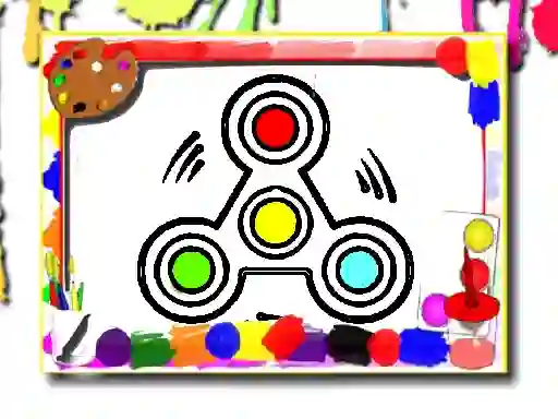 Гульня Fidget Spinner Coloring Book онлайн