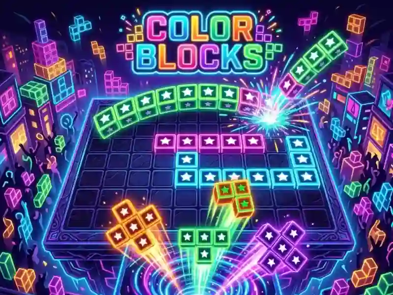 Гульня Color blocks онлайн