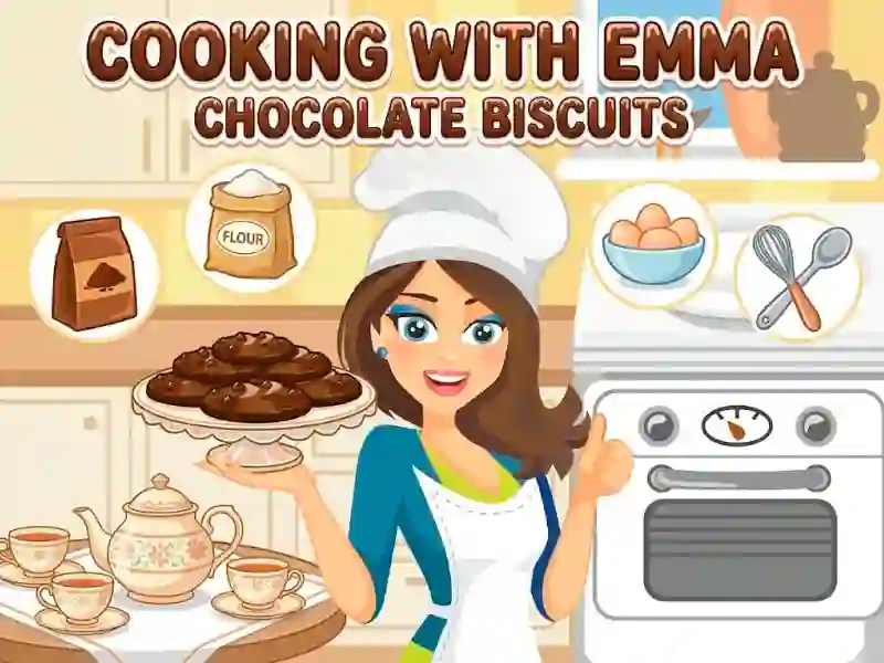 Гульня Cooking with Emma Chocolate Biscuits онлайн