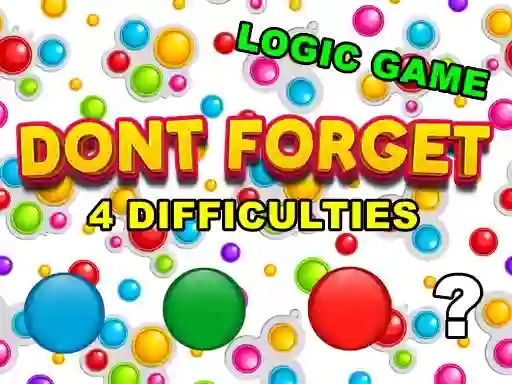 Гульня Dont Forget онлайн