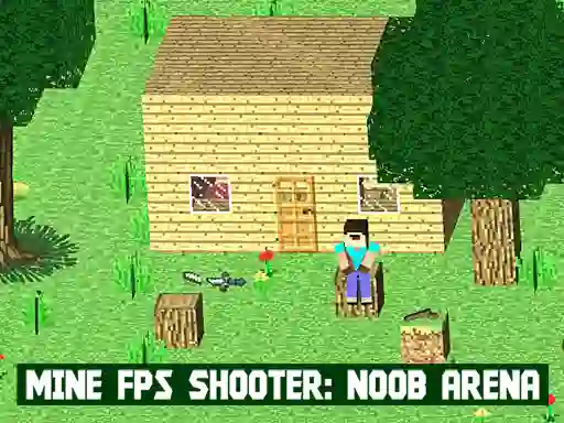 Гульня Mine FPS Shooter: Noob Arena онлайн