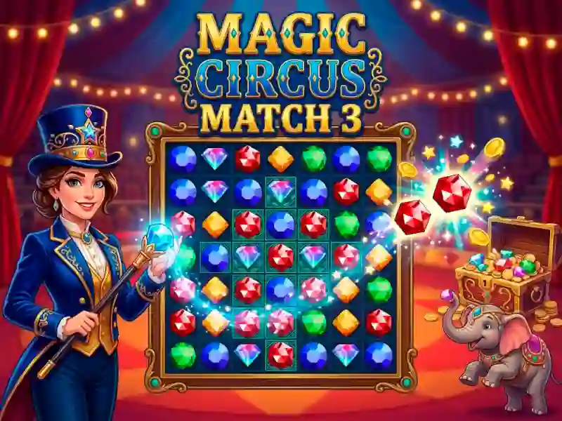 Гульня Magic Circus Match 3 онлайн