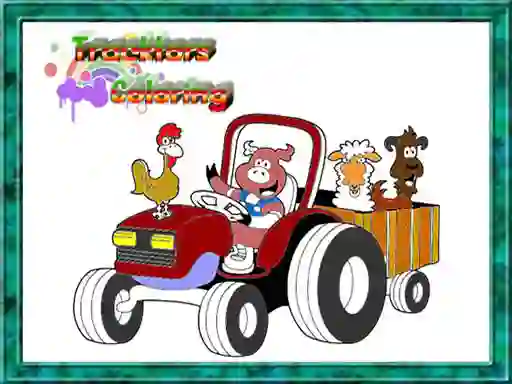 Гульня Tractor Coloring Pages онлайн