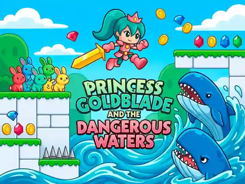 Гульня Princess Goldblade and the Dangerous Waters онлайн