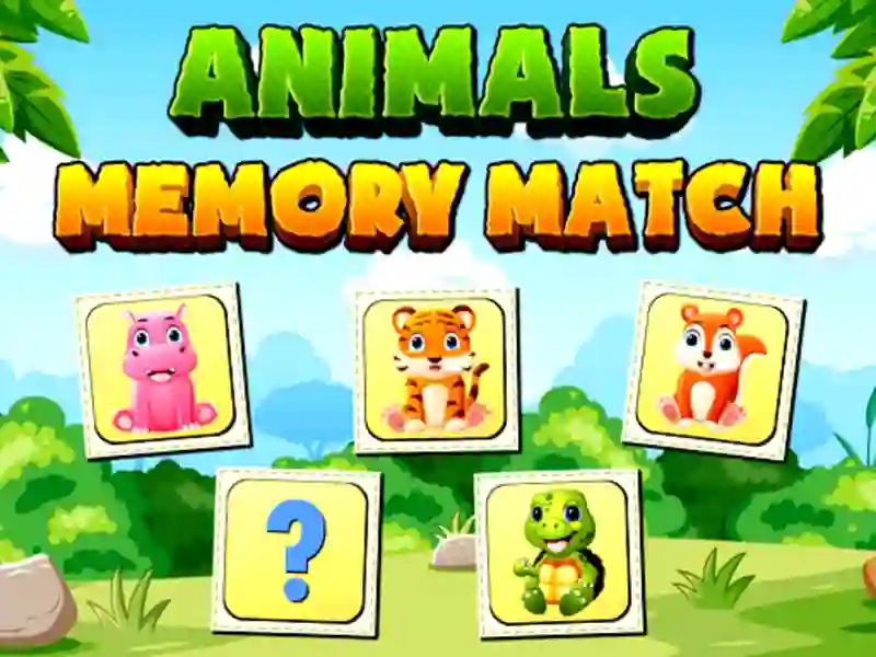 Гульня Animals Memory Match онлайн