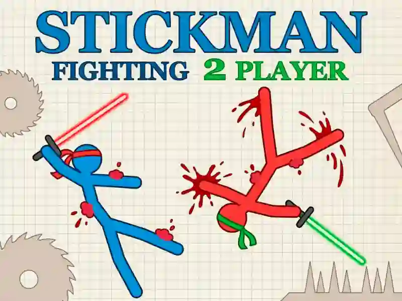 Гульня Stickman Fighting 2 Player онлайн