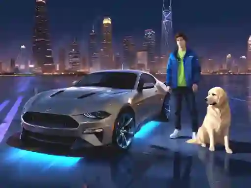 Гульня Mustang City Driver онлайн