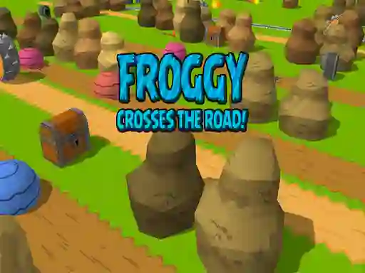 Гульня Froggy Crosses The Road! онлайн