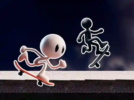 Гульня Black and White Stickman онлайн