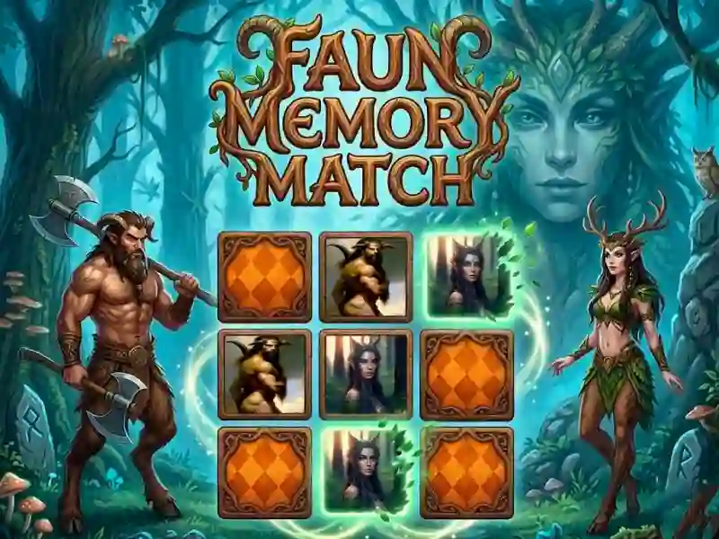 Гульня Faun Memory Match онлайн