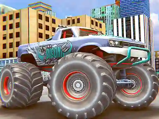Гульня Monster Truck Stunt Driving Simulation онлайн