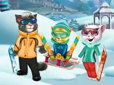 Гульня Cats Winter Fun онлайн