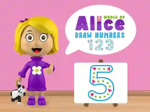 Гульня World of Alice Draw Numbers онлайн