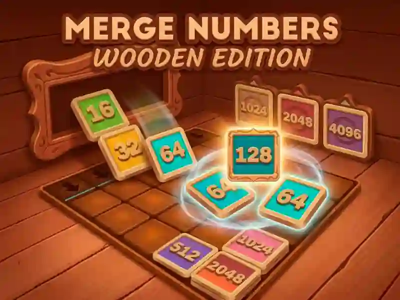 Гульня Merge Numbers Wooden Edition онлайн