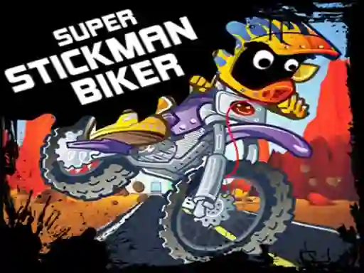 Гульня Super Stickman Biker онлайн