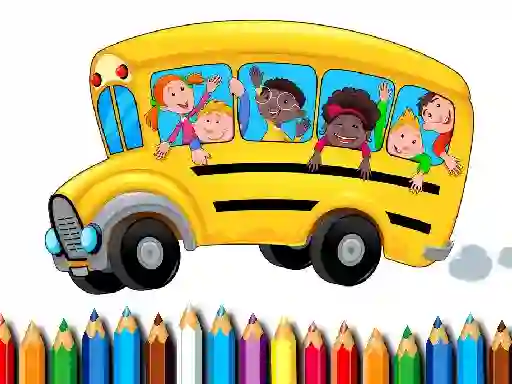 Гульня School Bus Coloring Book онлайн