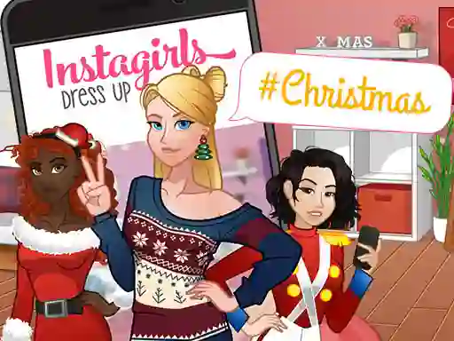 Гульня InstaGirls Christmas Dress Up онлайн