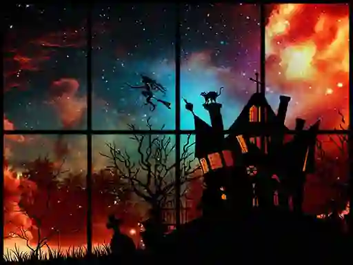 Гульня Sliding Halloween Party онлайн