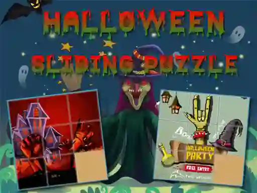 Гульня Halloween Sliding Puzzle онлайн