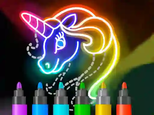 Гульня Learn to Draw Glow Cartoon онлайн