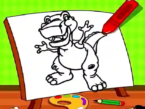 Гульня Easy Kids Coloring Dinosaur онлайн