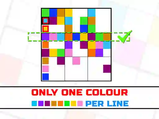 Гульня Only one color per line онлайн