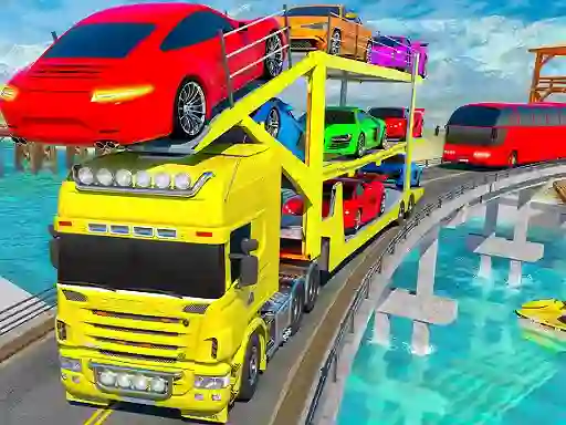 Гульня Crazy Mega Car Transport Truck Game онлайн