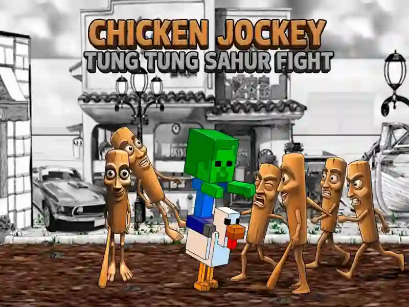 Гульня Chicken Jockey Tung Tung Sahur Fight онлайн