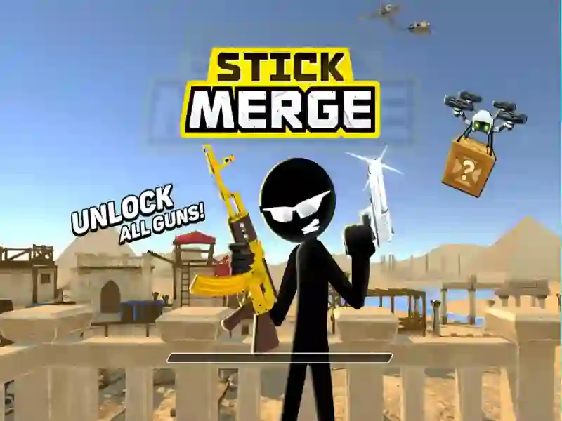 Гульня Stick merge онлайн