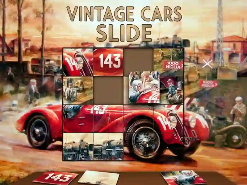 Гульня Vintage Cars Slide онлайн