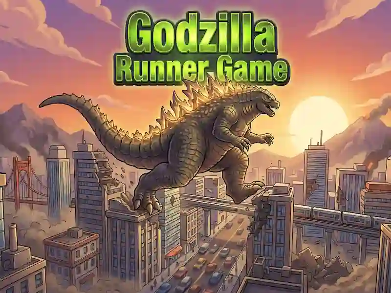 Гульня Godzilla Runner Game онлайн