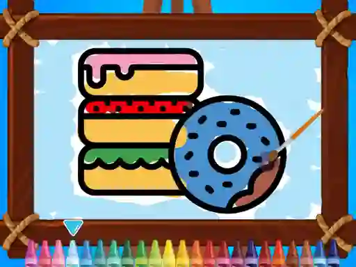 Гульня Kids Coloring Bakery онлайн