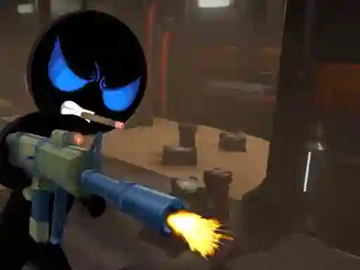 Гульня Stickman Armed Assassin Cold Space онлайн