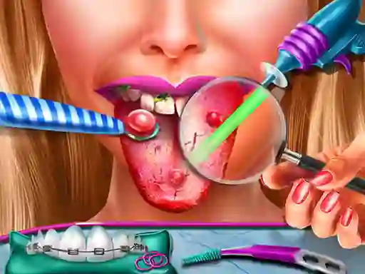 Гульня Ellie Tongue Doctor онлайн