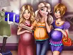 Гульня Princesses Pregnant Selfie онлайн