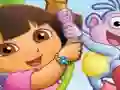 Гульня Puzzle Fun Dora With Boots онлайн
