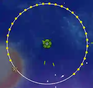 Гульня Orbit Avoider онлайн