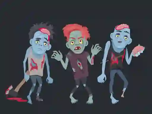 Гульня Zombies and Skeletons Coloring онлайн