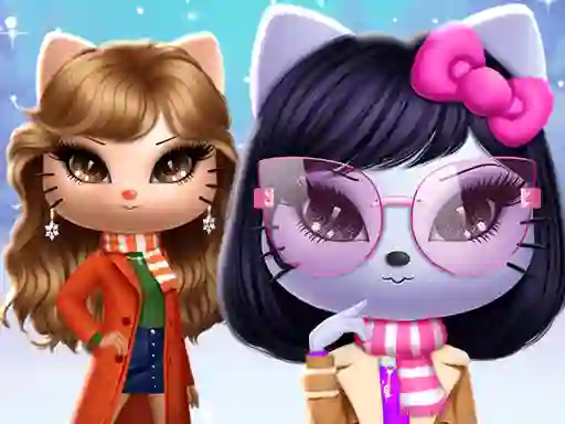 Гульня Kitty Squad Winter Dress Up онлайн