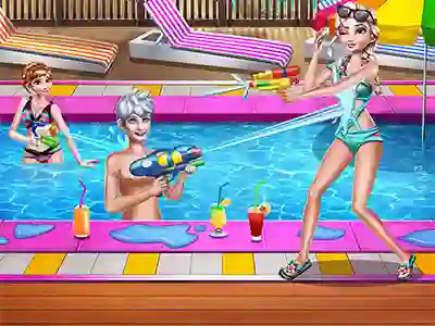 Гульня Sisters Pool Party онлайн