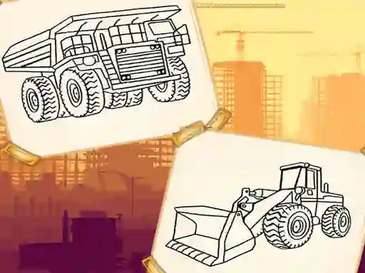 Гульня Construction Trucks Coloring онлайн
