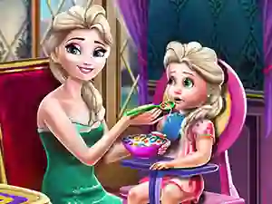 Гульня Ice Queen Toddler Feed онлайн