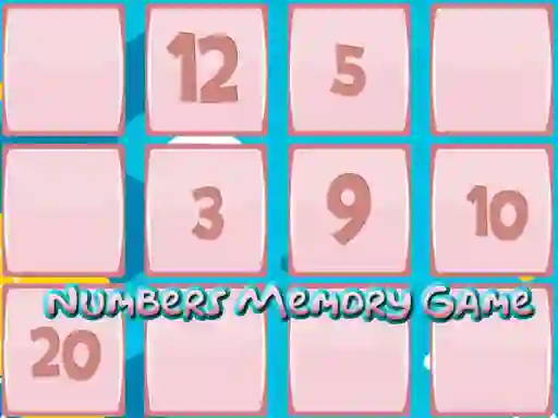 Гульня Memory Game With Numbers онлайн