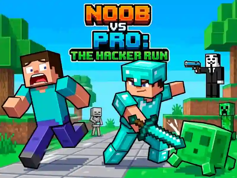 Гульня Noob vs Pro Help Hacker danger Hacker онлайн