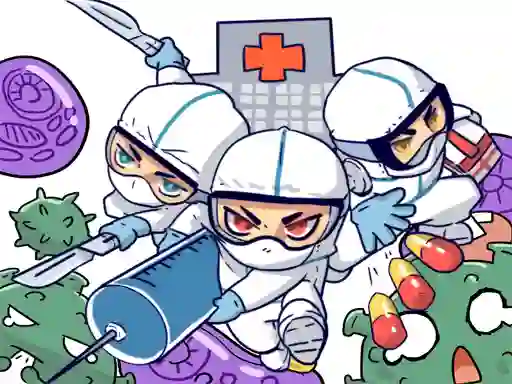 Гульня Against Coronavirus Puzzle онлайн