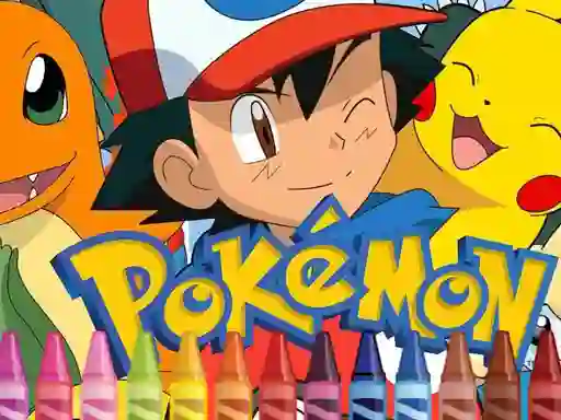 Гульня Pokemon Coloring онлайн