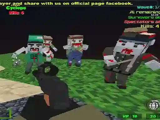 Гульня Blocky Combat SWAT Zombie Survival онлайн